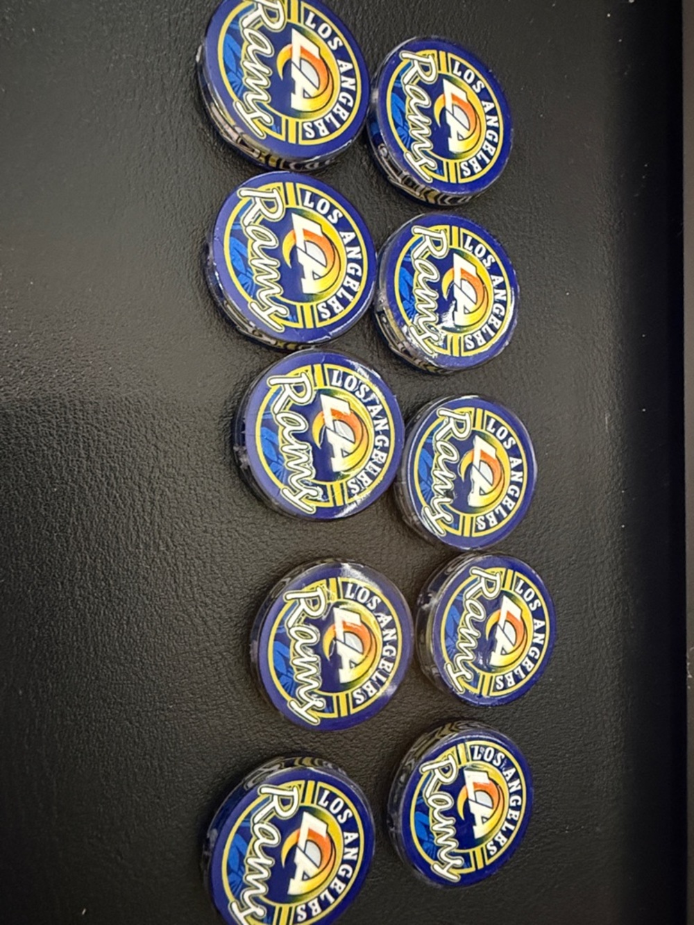 LA Rams focal beads for pen making - Blue and Gold Team  Set of 10